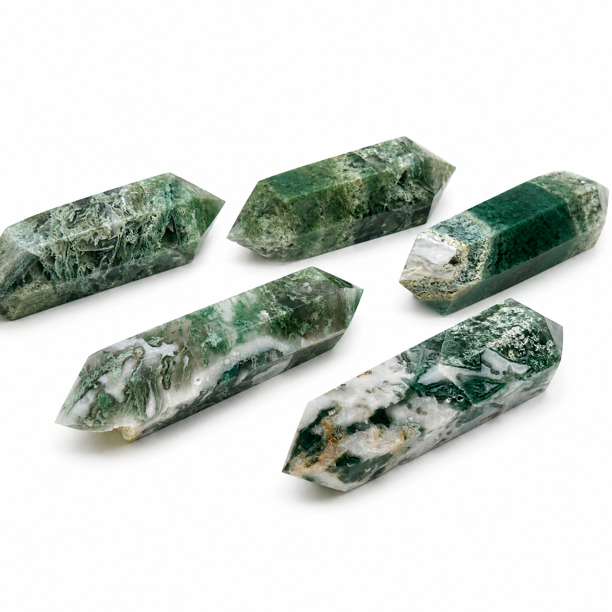 Moss Agate Double Terminated Point