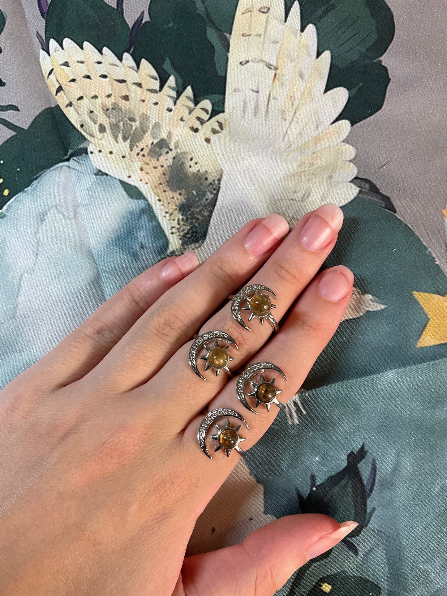 Golden Rutile Plated Rings