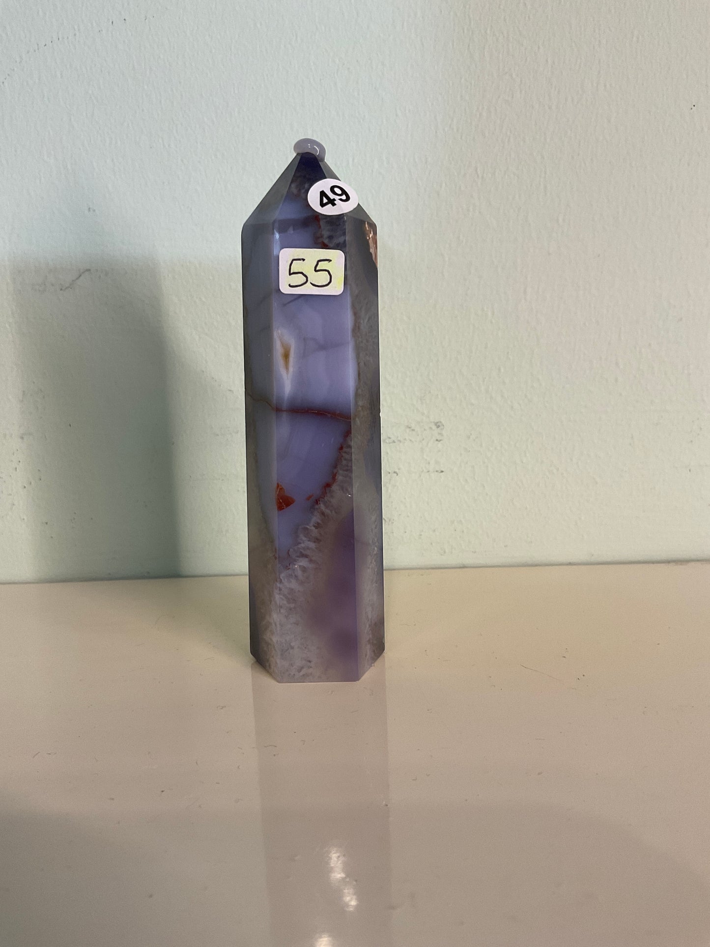 Purple Flower Agate Tower