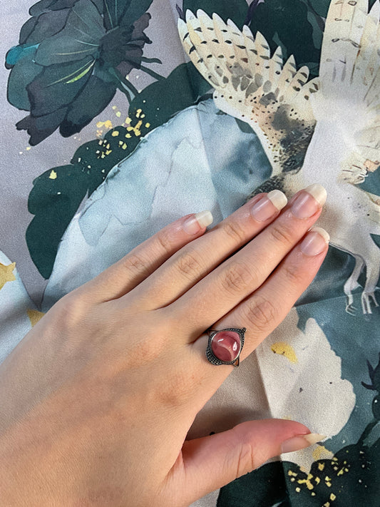 Rhodochrosite Ring