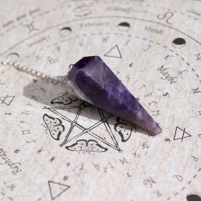 Cleansing Incense Sticks With Amethyst Pendulum
