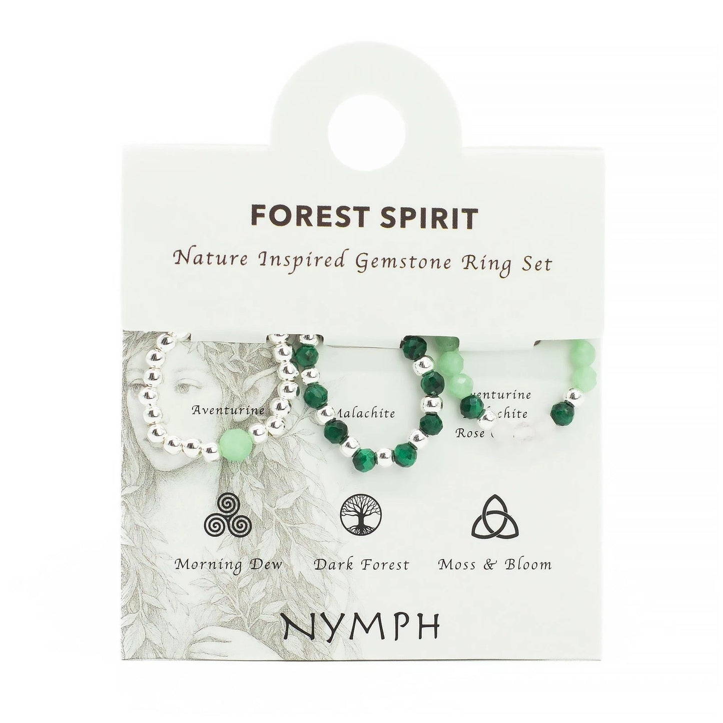 Gemstone Beaded Ring Set