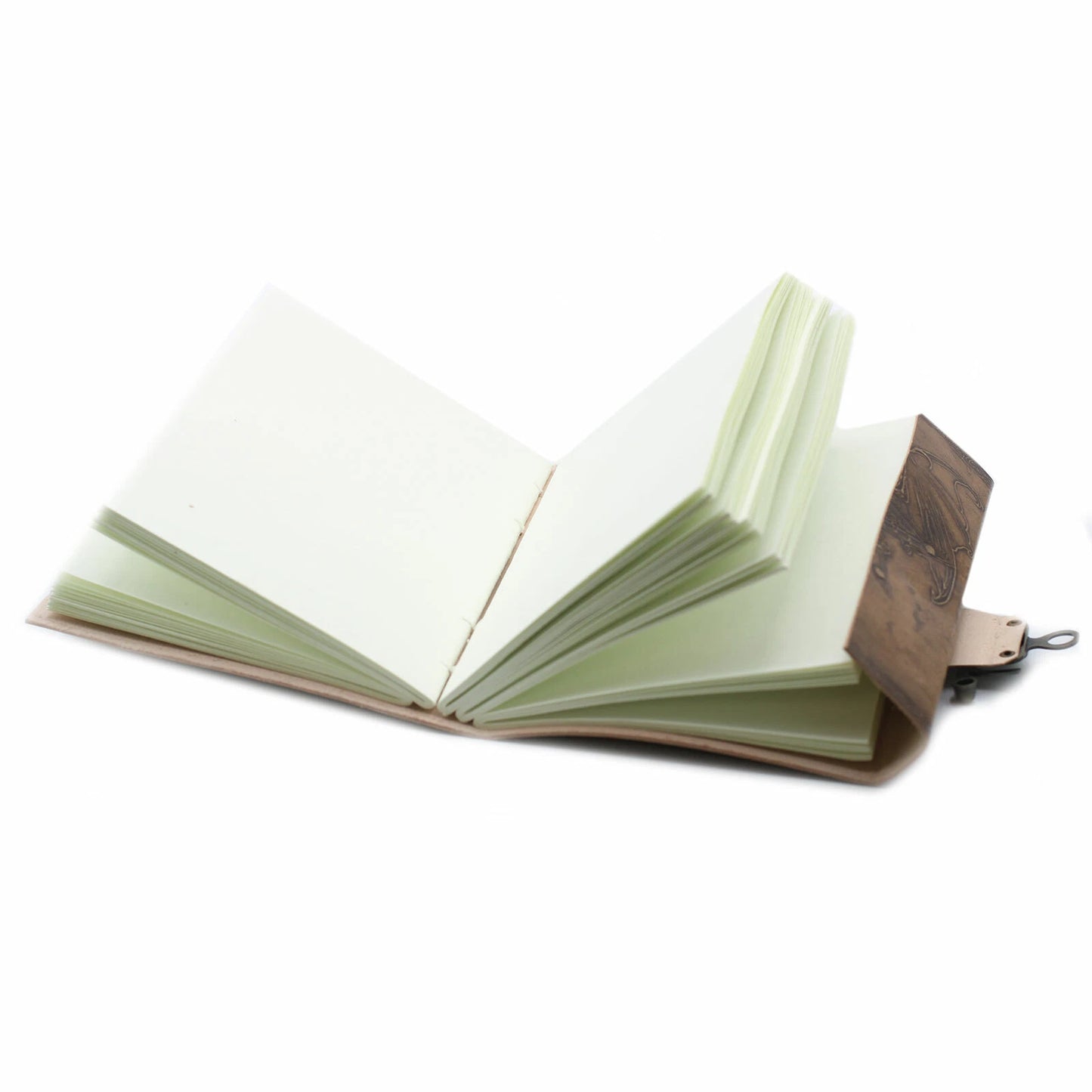 LEATHER DRAGON JOURNAL - Notebook Brass Effect Hinge - 200 Handmade Blank Pages